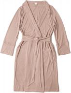 comfortable and sustainable: goumikids women's robe in viscose from bamboo and organic cotton logo