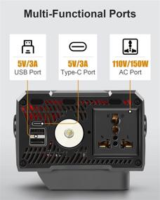 img 1 attached to ⚡️ SunMilY 150W Portable Power Supply Inverter: Compatible with Dewalt 20V Battery, DC 20V to AC 110V~120V, Modified Sine Wave, AC Outlet and Dual USB - Battery Not Included