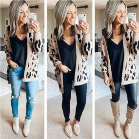 img 1 attached to Stay Trendy With ZESICA Women'S Long Sleeves Open Front Leopard Print Sweater Cardigan