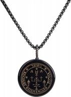 ожерелье с кулоном из обсидианового камня архангел - coai religious jewelry логотип