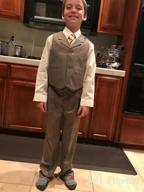 img 1 attached to Gino Giovanni Formal Dresswear Vest Set for Boys - Pinstripe Design review by Oscar Chambers