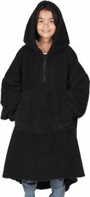 img 3 attached to The Ultimate Cozy Comfort: The Comfy Teddy Bear Quarter-Zip Oversized Blanket With Microfiber And Sherpa, As Seen On Shark Tank - Your All-In-One Solution For Chilly Nights