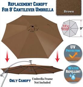 img 3 attached to Protect Your Patio With BenefitUSA Brown 9Ft 8 Rib Umbrella Cover Canopy Replacement Top