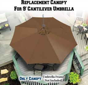 img 2 attached to Protect Your Patio With BenefitUSA Brown 9Ft 8 Rib Umbrella Cover Canopy Replacement Top