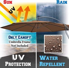 img 1 attached to Protect Your Patio With BenefitUSA Brown 9Ft 8 Rib Umbrella Cover Canopy Replacement Top