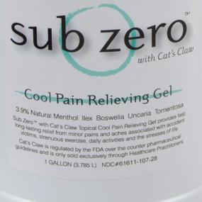img 3 attached to Охлаждающий гель для облегчения боли Sub Zero, бутылка объемом 1 галлон с насосом - крем для облегчения боли в суставах и нервов для облегчения боли в мышцах и облегчения артрита