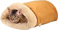 🐈 enhanced cat cave bed with 4-way cat hideaways by pet magasin - self warming and seo-friendly logo