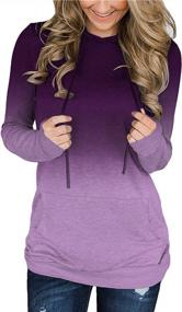 img 4 attached to Onlypuff Womens Hoodie Sweatshirts Casual Tunic Tops Long Sleeve Hoody With Kangaroo Pockets