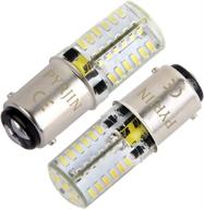 💡 pack of 2 - 1142 ba15d led bulbs 6000k 5w, waterproof, 12v low voltage double contact bayonet light bulb equivalent to 35w for rv trailer, camper, marine - 1004 1076 1130 1142 1176 led bulb logo