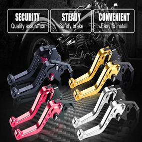 img 1 attached to 🔧 MRELC CNC Short Brake Clutch Levers for Honda GROM MSX125 (2014-2019) CBR250R (2011-2013) CBR300R/CB300F/FA (2014-2019) CB400F/CB400R (2013-2015) CBR500R/CB500F/X (2013-2019) Monkey 125 (2018-2019) - Golden Finish