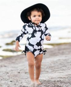 img 1 attached to 🩱 RuffleButts® Baby/Toddler Girls Long Sleeve One Piece Swimsuit: UPF 50+ Sun Protection for Better SEO