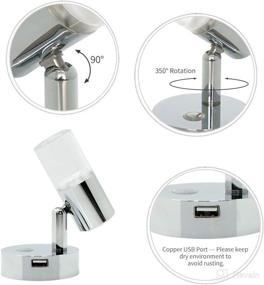 img 1 attached to 🔆 Versatile 12V USB Reading Light: Adjustable Touch Dimmer, Flexible Design Ideal for RVs, Trailers, Boats & More