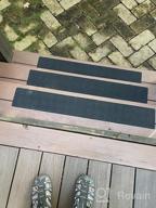 img 1 attached to Ensure Safe Steps With Outdoor Non-Slip Stair Treads - 10 Pack Of 6"X40" Black Anti-Slip Strips review by David Ocampo