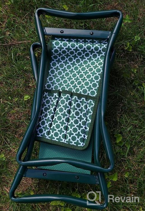 img 1 attached to Garden Kneeler & Stool Foldable Garden Seat For Storage EVA Foam Heavy Duty And Lightweight Gardening Yard Tools Great For Gardening Gifts For Women Bench Comes With Tool Pouch And Gloves WS1 review by Amy Claeys