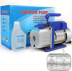 img 3 attached to 🔧 GYZJ 4CFM 1/3HP 5PA Rotary Vane Vacuum Pump: HVAC/Auto AC Air Conditioner Servicing for R12 R22 R134a R410a Systems, Refrigerant Recharging, Wine Degassing, Milking