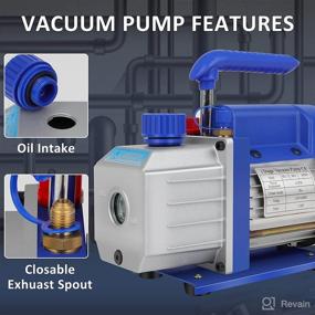 img 1 attached to 🔧 GYZJ 4CFM 1/3HP 5PA Rotary Vane Vacuum Pump: HVAC/Auto AC Air Conditioner Servicing for R12 R22 R134a R410a Systems, Refrigerant Recharging, Wine Degassing, Milking