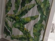img 1 attached to LIVILAN Tropical Shower Curtain, Green Shower Curtain, Plant Shower Curtain, Leaf Shower Curtain, Botanical Shower Curtain Set With 12 Hooks, 72X84 Inches, Jungle Bathroom Decor review by Pascal Santos