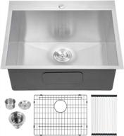 25"x22"x12" stainless steel topmount laundry utility sink with single bowl and 16 gauge for efficient usage from lordear logo