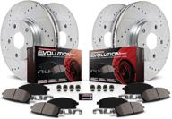 🔝 enhance your braking performance with power stop k4068 front and rear z23 carbon fiber brake pads and drilled & slotted brake rotors kit logo