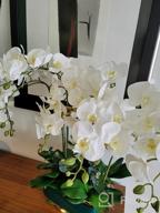 img 1 attached to 4PCS 38 Inch Artificial Butterfly Orchid Branches For Home Decor - White review by Will Micheals