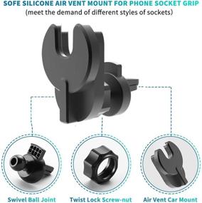 img 1 attached to VOVIGGOL Air Vent Phone Holder: Strong Stability, 360° Rotation, Silicone Vent Car Mount for iPhone, Samsung, and More