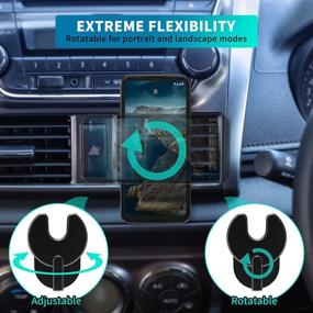 img 2 attached to VOVIGGOL Air Vent Phone Holder: Strong Stability, 360° Rotation, Silicone Vent Car Mount for iPhone, Samsung, and More