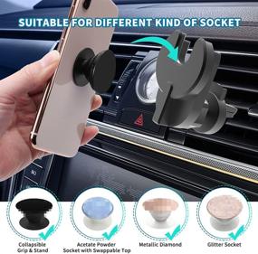 img 3 attached to VOVIGGOL Air Vent Phone Holder: Strong Stability, 360° Rotation, Silicone Vent Car Mount for iPhone, Samsung, and More