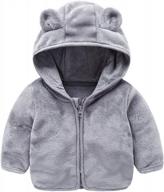 dinosaur toddler hooded jacket - warm fleece zip-up sweatshirt outfit for baby boys and girls by peecabe logo