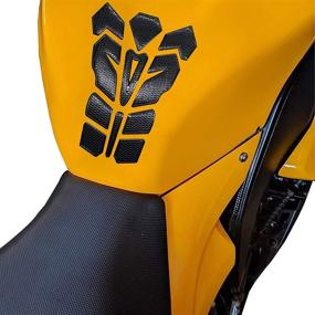 img 3 attached to 🏍️ Ultimate Gas Tank Protector: Motorcycle Fuel Tank Sticker & Scratch-Proof Pad - Black#3