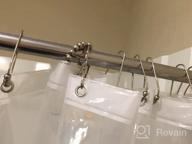 img 1 attached to 12-Pack Amazer Polished Chrome Metal Wide Shower Curtain Hooks Rings For Bathroom Rod Curtains review by Patrick Cooney