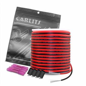 img 4 attached to CARLITS 22AWG 100Ft Extension Cable Wire Cord 30M Stranded Tinned Copper 22 Gauge 2 Color Red Black Cable Hookup Electrical Wire 12V 24V DC For Led Strips Single Color 3528 5050 2835