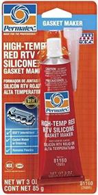 img 2 attached to Permatex 81160 Hi-Temp Red Form-A-Gasket Silicone Sealant - Powerful 3 oz. All-Purpose Solution