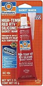 img 1 attached to Permatex 81160 Hi-Temp Red Form-A-Gasket Silicone Sealant - Powerful 3 oz. All-Purpose Solution