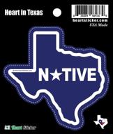 texas native sticker all weather waterproof logo