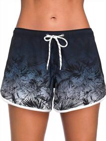 img 4 attached to APTRO Floral Women'S Beach Board Shorts With Convenient Pockets And Swim Trunk Design