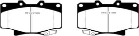 img 1 attached to 🔥 EBC Brakes DP6992 Greenstuff Brake Pad for Trucks and SUVs - 6000 Series