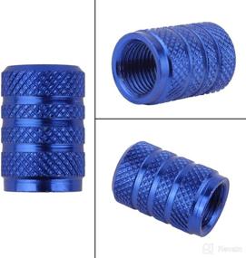 img 1 attached to 🚗 Winka Blue Round Car Tire Valve Stems Caps - Enhance Your Vehicle's Style with Wheel Tire Valve Stem Caps