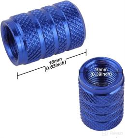 img 3 attached to 🚗 Winka Blue Round Car Tire Valve Stems Caps - Enhance Your Vehicle's Style with Wheel Tire Valve Stem Caps