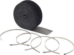 img 1 attached to 🏍️ ACCEL Motorcycle 2002BK Exhaust Wrap Kit - Black 2" x 25 ft Roll - includes (4) 14" Stainless Steel Tie Straps