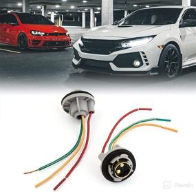 img 3 attached to 🔌 Universal Automotive Wire Harness Connector for 1157 BAY15D Turn Signal Brake Light Socket - Pack of 2