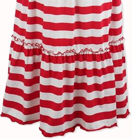 img 1 attached to 👗 Kid Nation Stylish and Comfortable Ruffles Elastic Stripes Girls' Skirts & Skorts - Trendy Youth Fashion
