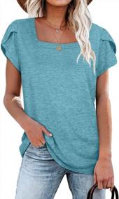 img 4 attached to Lightweight Short Sleeve Round Neck T-Shirt For Women By WIHOLL