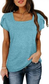 img 3 attached to Легкая женская футболка с коротким рукавом и круглым вырезом от WIHOLL