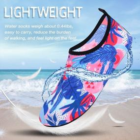 img 1 attached to Quick-Dry Aqua Shoes For Women & Men - ANLUKE Barefoot Water Shoes For Beach, Swimming, Surfing & Yoga