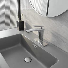 img 3 attached to Modern Commercial Bathroom Faucet In Polished Chrome Finish, Single Handle Single Hole Vanity Sink Faucet By Bathfinesse