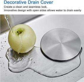 img 2 attached to Upgrade Your Kitchen With ROVOGO 3-1/2" Brushed Sink Drain Featuring Basket Strainer, Drain Cover, And Tailpiece - CUPC Certified