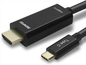 img 4 attached to 10Ft USB C To HDMI Cable For Thunderbolt 3 Laptops And Devices - Compatible With MacBook Pro, IPad Pro, Samsung Galaxy S10 And More.