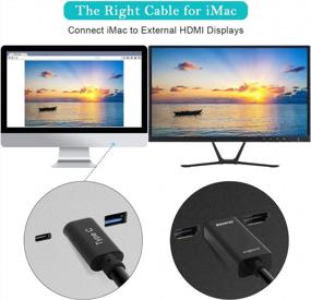 img 3 attached to 10Ft USB C To HDMI Cable For Thunderbolt 3 Laptops And Devices - Compatible With MacBook Pro, IPad Pro, Samsung Galaxy S10 And More.