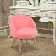 magshion pink vanity ottoman stool chair for makeup and bathroom accent logo