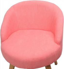 img 2 attached to Magshion Pink Vanity Ottoman Stool Chair For Makeup And Bathroom Accent